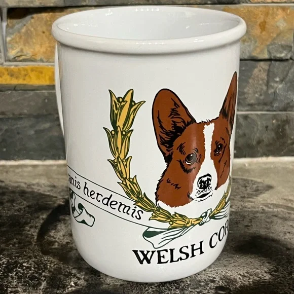 Zeppa Kent CT. Large White Welsh Corgi Dog Coffee Cup Mug Large Canis Herdemis - Picture 7 of 10